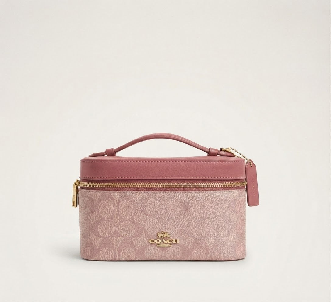 Coach Vanity Case Toz pembe