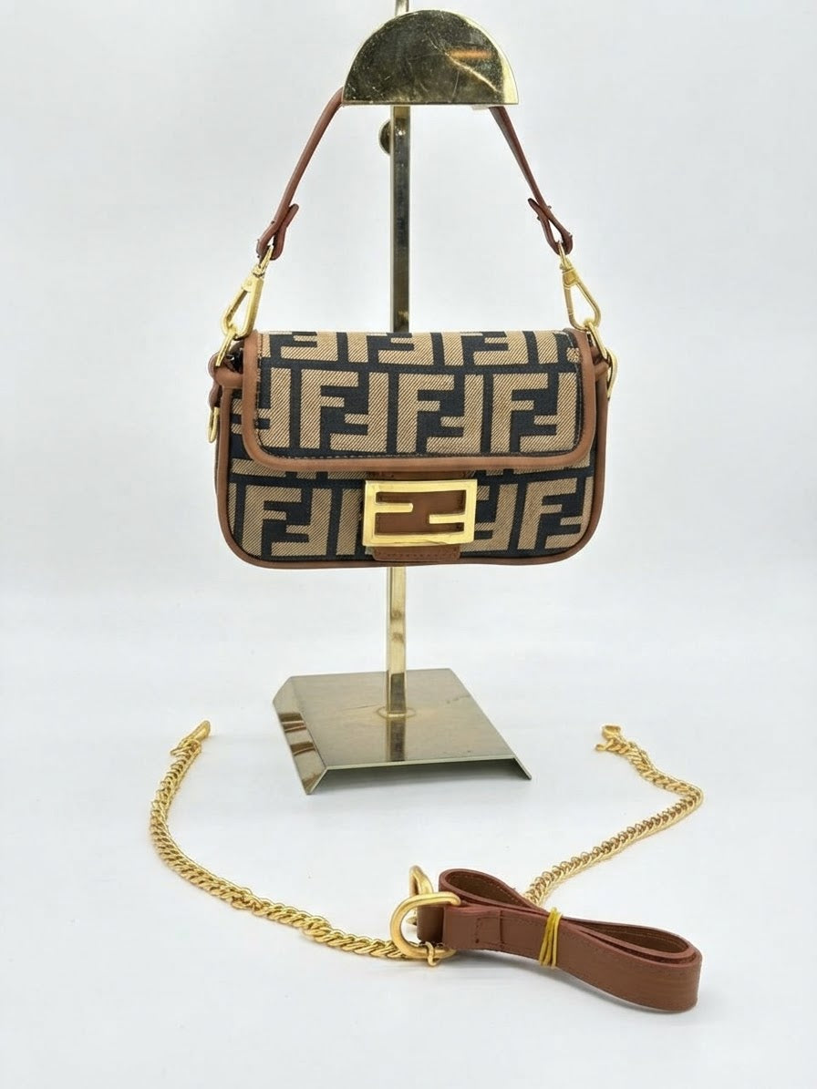 Fendi baguette Kahve/Krem