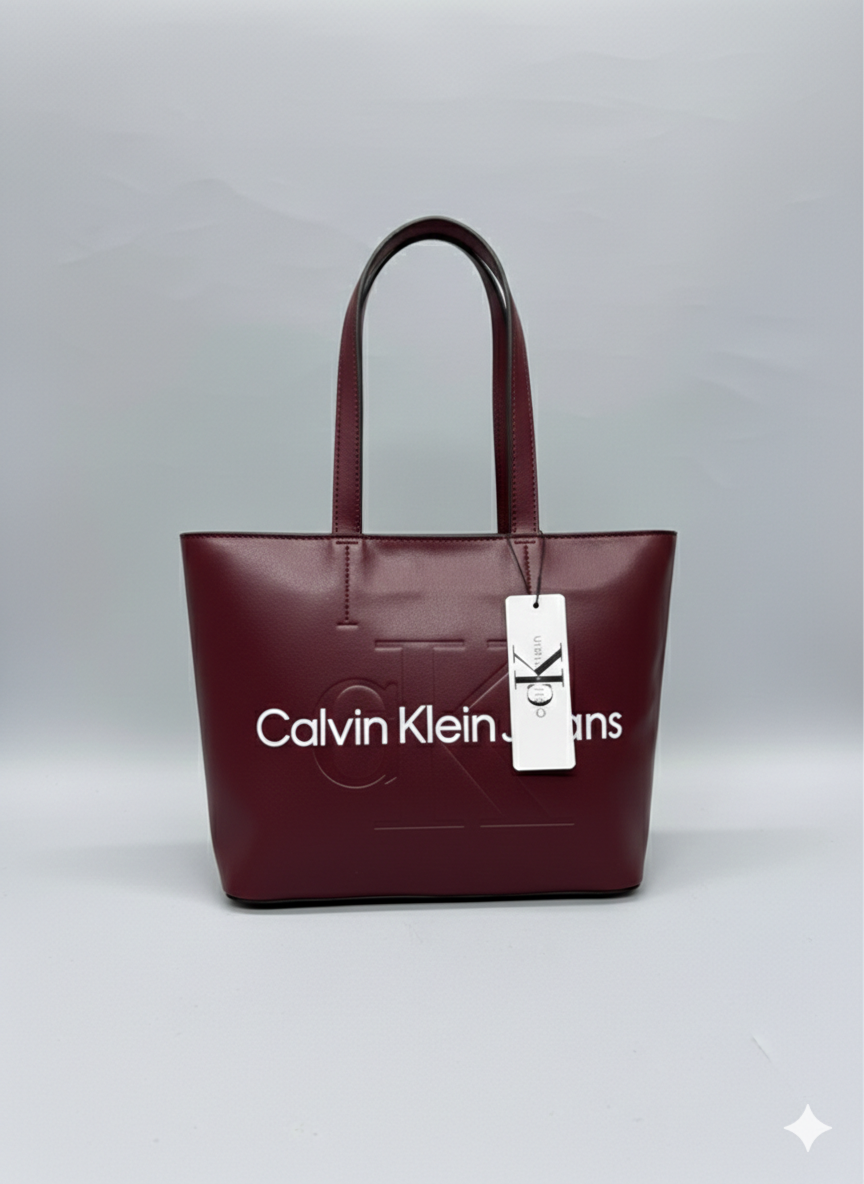 Calvin Klein Tote Bordo