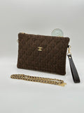 Chanell Clutch Tuvit Kahverengi