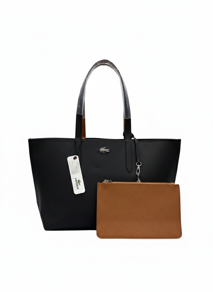 Lacoste Anna Çift Taraflı Siyah/Kahve