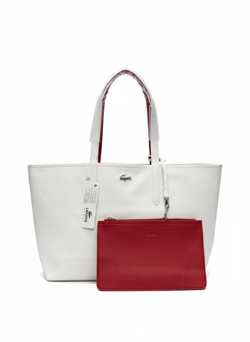 Lacoste Anna Çift Taraflı Beyaz/Kırmızı