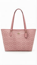 Coach Tote Bag Toz pembe