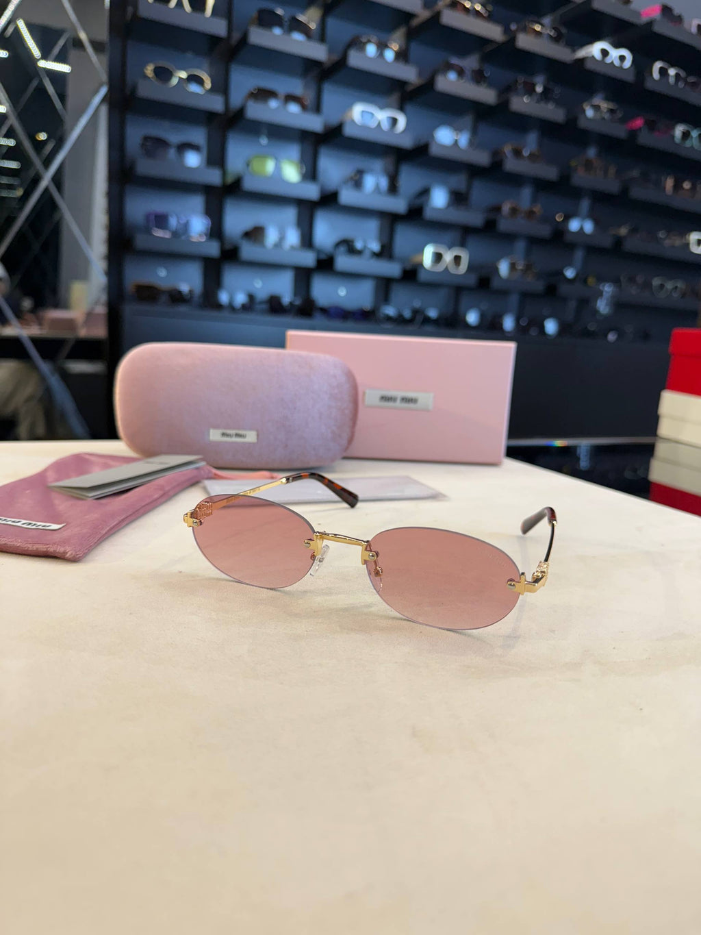 Miu Miu Rimless Oval