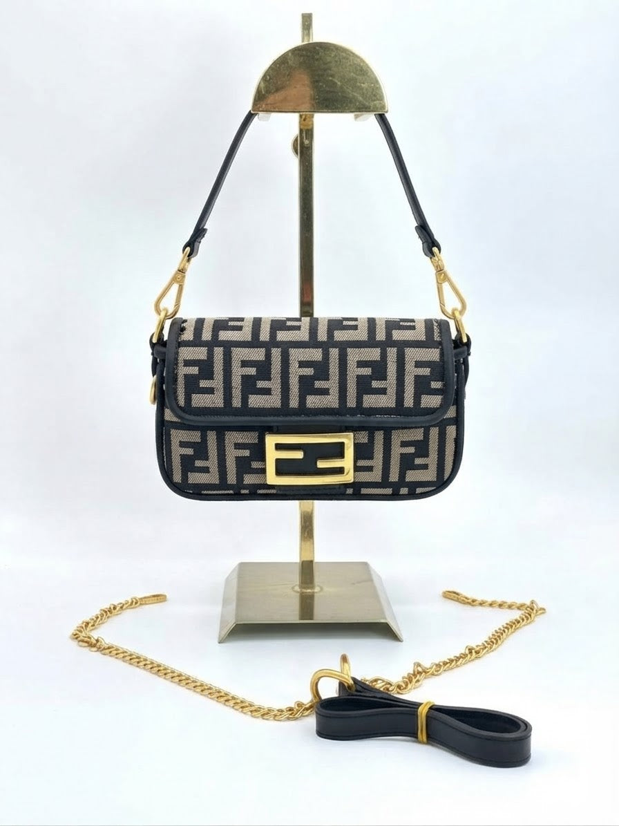 Fendi baguette  Siyah/Bej