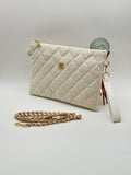 Chanell Clutch Tuvit Krem