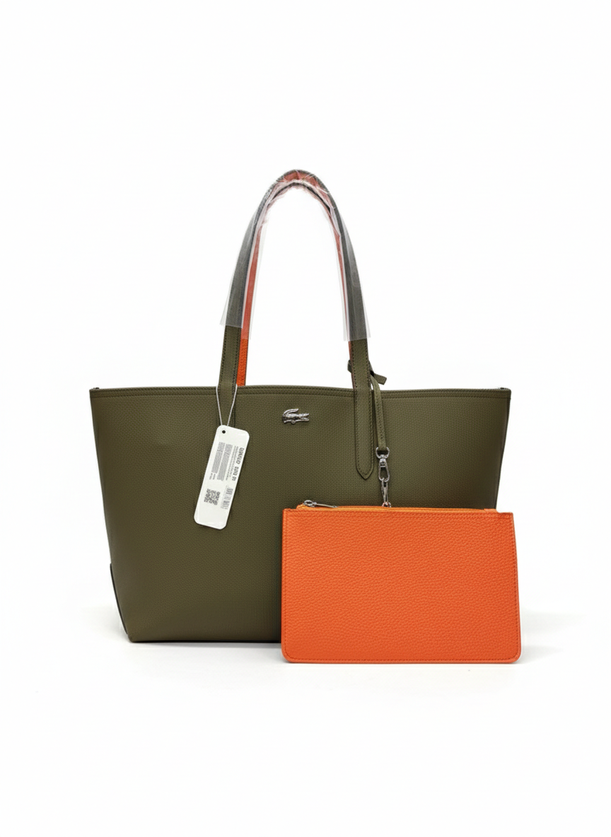 Lacoste Anna Çift Taraflı Haki/Turuncu